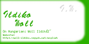 ildiko woll business card